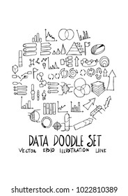 Info doodle illustration circle form on a4 paper wallpaper line sketch style