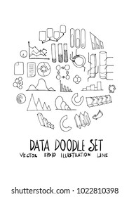Info doodle illustration circle form on a4 paper wallpaper line sketch style