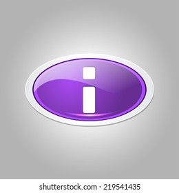 Info Elliptical Vector Purple Web Icon Button