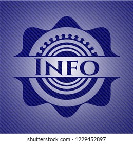 Info emblem with jean high quality background