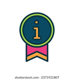 info filled color icon. vector icon for your website, mobile, presentation, and logo design.
