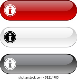 Info glossy buttons. Three color version.