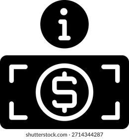 Info Glifo Icono Ilustración Vector