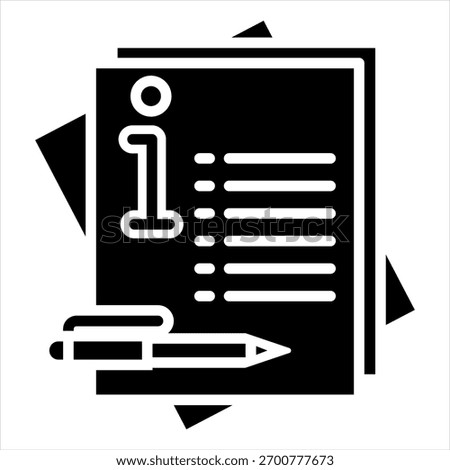 Info Glyph Icon Vector Illustration