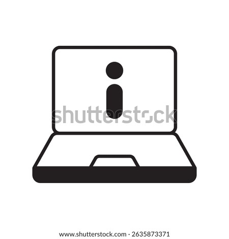 info glyph icon with white background vector stock illustration