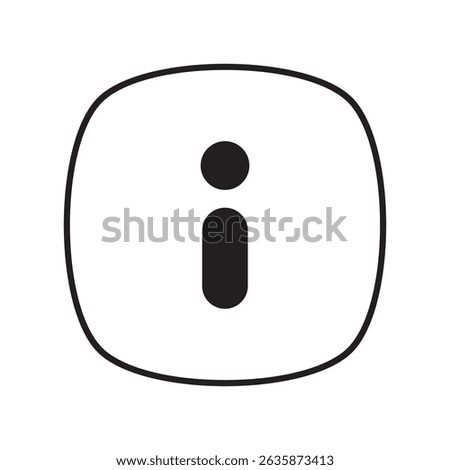 info glyph icon with white background vector stock illustration