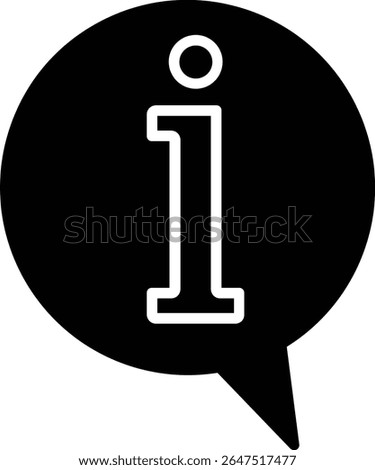 Info Glyph Vector Icon Design
