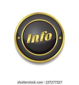 Info Gold Vector Icon Button