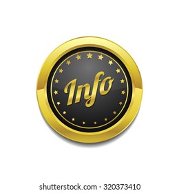 Info Golden Vector Icon Button