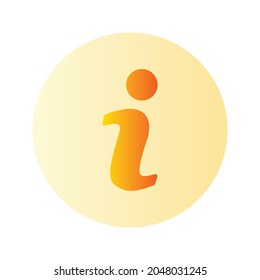 icono de degradado de información aislado en fondo blanco
