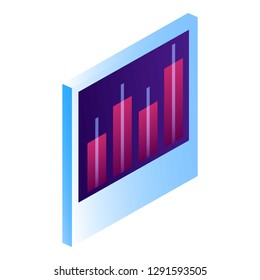 Info graph icon. Isometric of info graph vector icon for web design isolated on white background