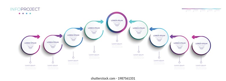 info graphic 10 step in cycle smart Vector abstract infographic Design Minimal style template business banners education template