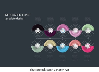 Info graphic 8 step.  Creative idea design. Flat vector illustration for template, brochure or presentation.