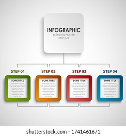 Info graphic with abstract colorful design squares