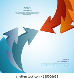flechas gráficas info. Detallado / puede ser utilizado para infografías / gráficos o anuncios gráficos vectorial ilustración