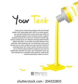 info graphic background - CYMK color tube - Yellow