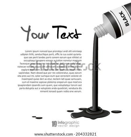 info graphic background - CYMK color tube - Black