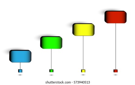 info graphic background. Five colorful frames with empty places. Vector 3d. Vector elements for infographic 