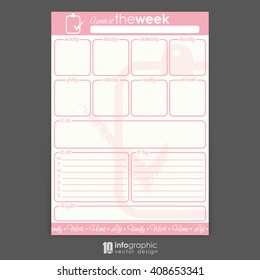 info graphic background - organizer - A Peek At The Week
