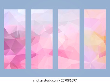 info graphic banner with polygonal background, label banner.