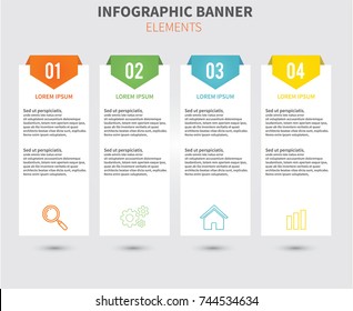 info graphic banner template.Vector illustration can be used for layout, diagram, number options