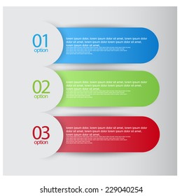 Información de banners gráficos con opciones numéricas. vectorial