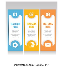 Info graphic banners with number options. vector