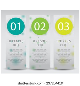 Info graphic banners with number options. vector