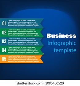 Info graphic for business. Can be used for diagram, annual report, web design. Business concept options, steps or processes.