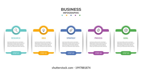 Info graphic Business element with 4 options, steps, number template design Premium Vector