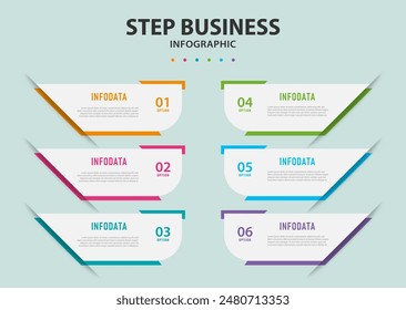 Info graphic Business element with 4 options, steps, number template design Premium Vector