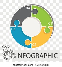 Info graphic for business process. Creative idea workflow. Flat vector illustration use for your project, brochure, web page or template. 