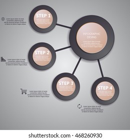Info graphic business template vector illustration