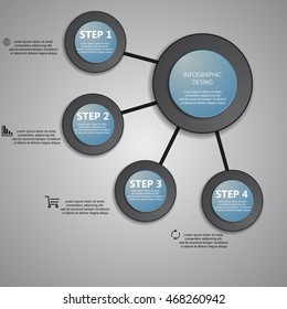 Info graphic business template vector illustration