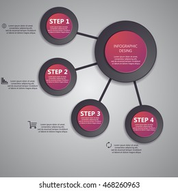 Info graphic business template vector illustration