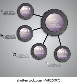 Info graphic business template vector illustration