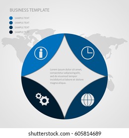 Info graphic, business template, vector design, development idea, 3d illustration