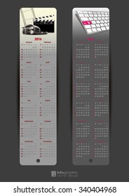 info graphic calendar / book page marker - cute vector illustration
