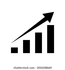 info graphic. chart icon. growing graph symbol