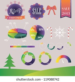 Info graphic christmas element