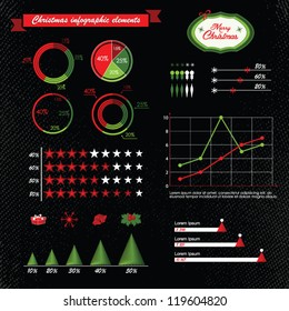 Info graphic christmas element