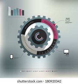 Info graphic circle diagram.