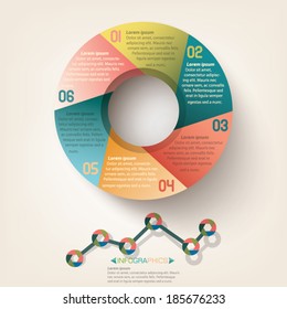 info graphic circle label design