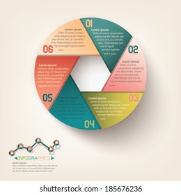 info graphic circle label design