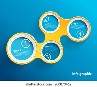 Info graphic circles with place for your text. 