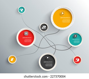 Info graphic circles with place for your text. 