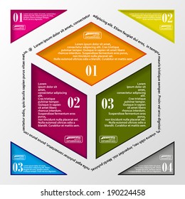 Info graphic  color boxes conception