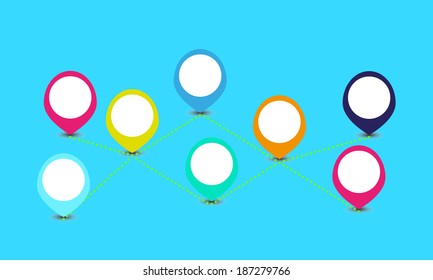 info graphic color tags background