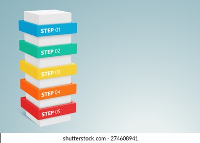 Info graphic Column With 5 Steps 1
