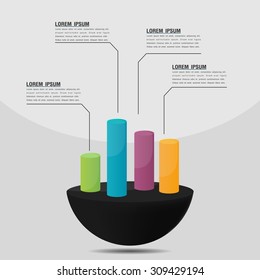 Info Graphic Cylinder Template Presentation Vector